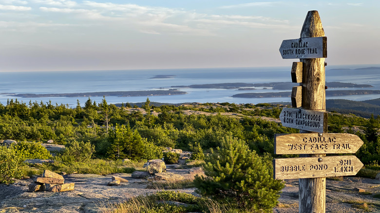 Sign at Acadia National Park