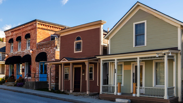 City street view in Manchester, Vermont