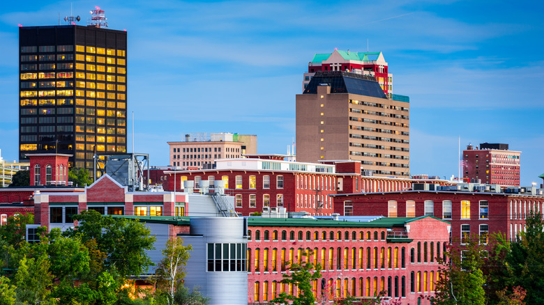 Manchester NH skyline view