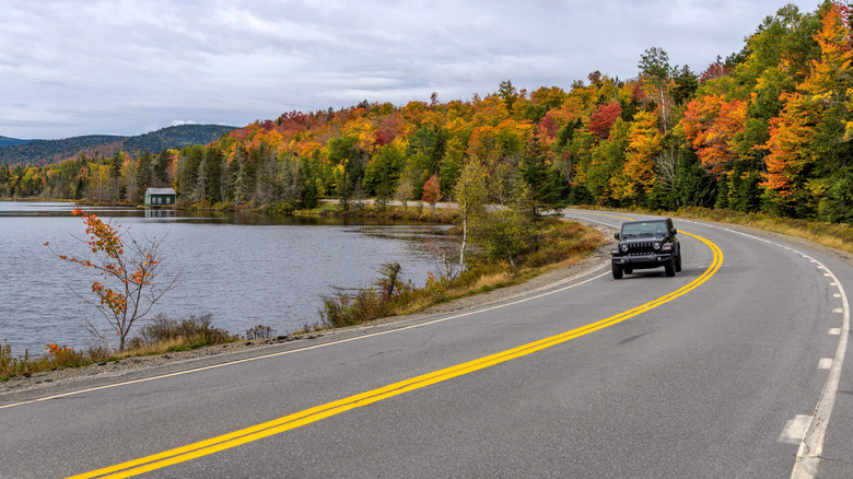 Rangeley Lake Scenic Byway in October along Beaver Pond