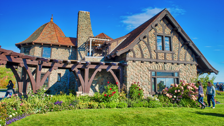 The lush grounds of the Castle in the Clouds in New Hampshire