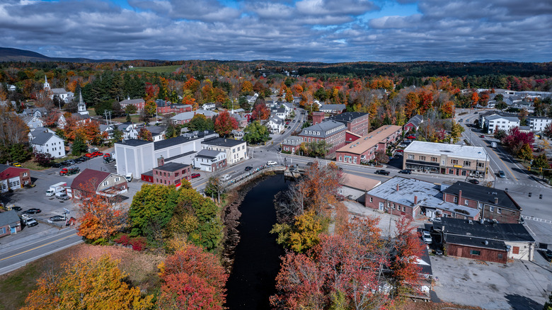 Aerial view of Jaffrey, New Hampshire