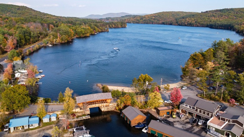 Dwellings on the shore of Squam Lake