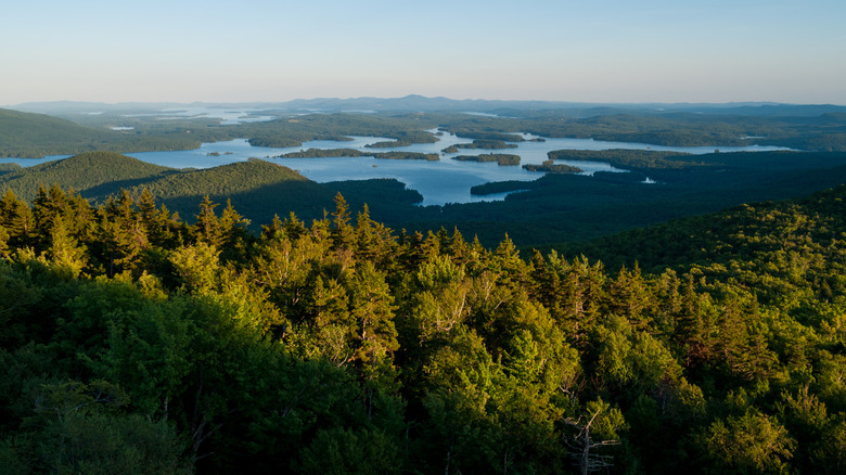 Scenic view of New Hampshire's Lake Region.