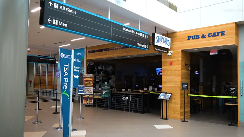 Shipyard Pub at MHT airport outside of security