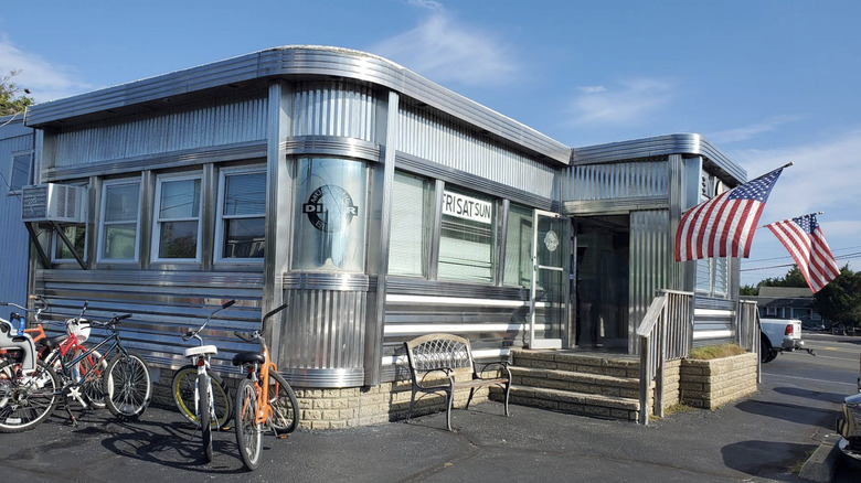 The exterior of Mustache Bill's Diner in Barnegat Light, NJ