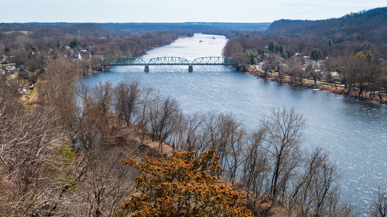 Milford Bridge over Delaware River in New Jersey