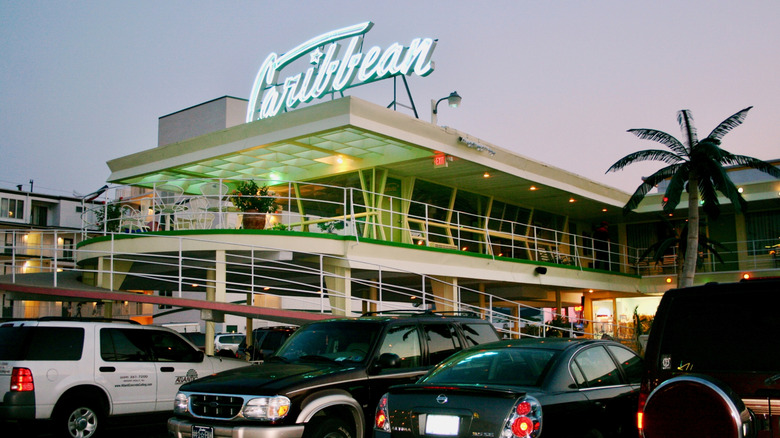 Caribbean Motel with cars in Wildwood