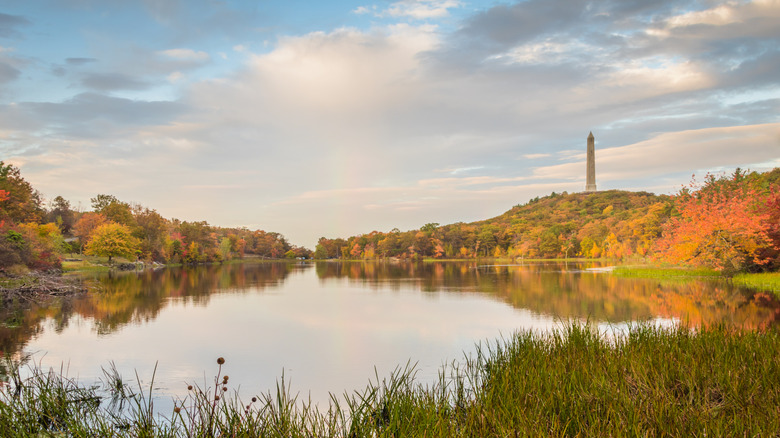 A view across Lake Mrcia to High Point Monument