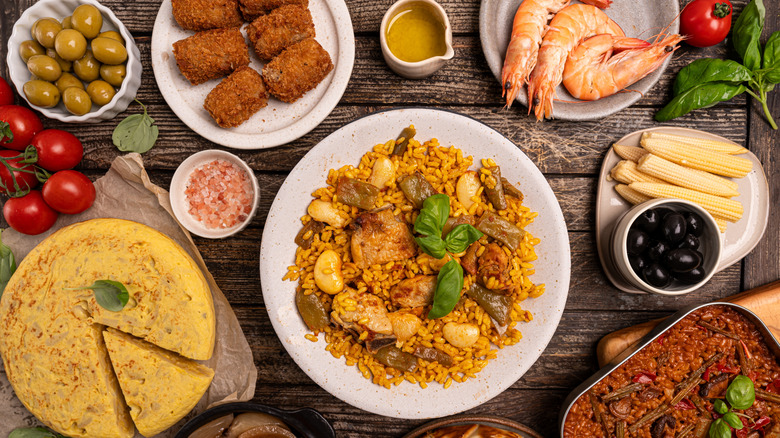 Table of Spanish tapas