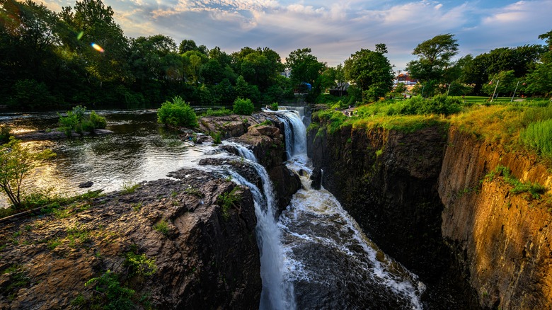Paterson Great Falls National Park at dusk