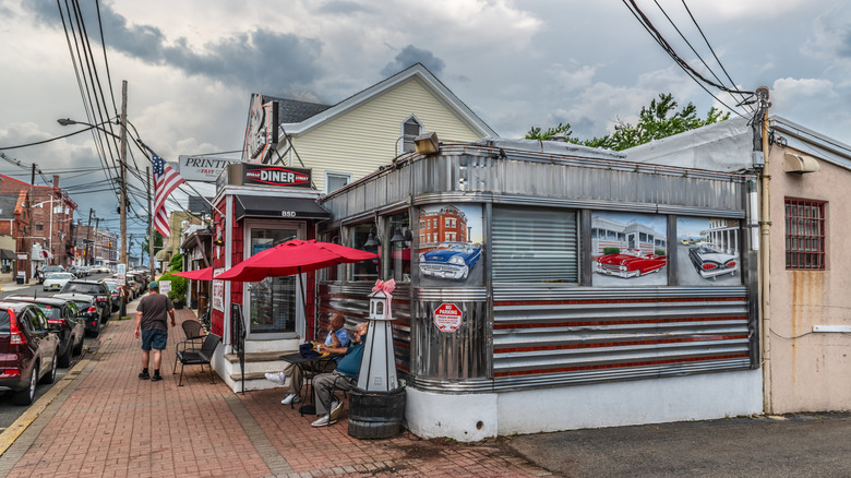 KEYPORT, NEW JERSEY - JUNE 2 - The Broad Street Diner voted best diner in New Jersey as seen on June 2 2018 in Keyport New Jersey.