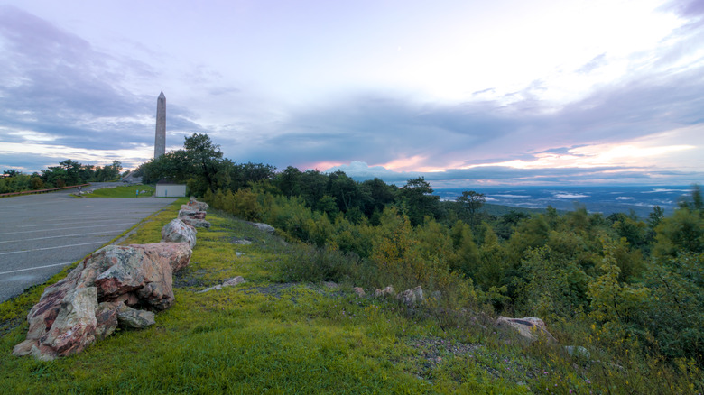 The path taking visitors to High Point monument in the state park