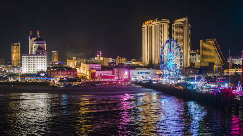 Atlantic City skyline at night