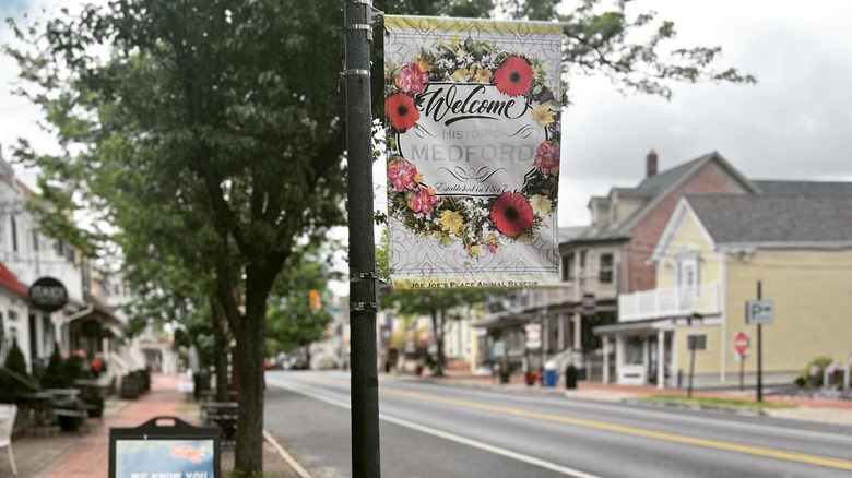 Historic Medford sign on Main Street, Medford NJ
