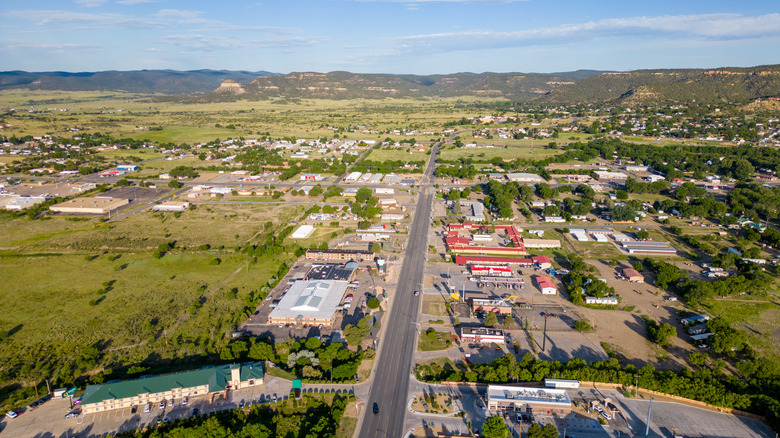 Raton, New Mexico as seen from the air