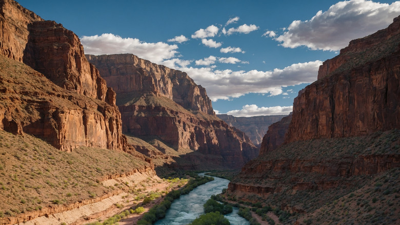 The San Juan River is a scenic area for river rafting