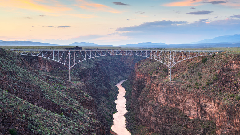 Rio Grande Gorge Bridge over the Rio Grande river in New Mexico