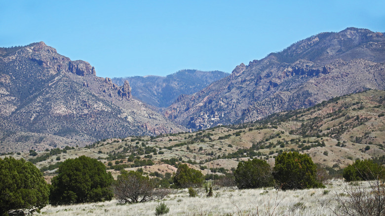 The Mogollon Mountains of Gila National Forrest in New Mexico as seen from Leopold Vista off Highway 180.