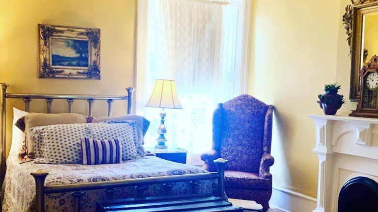 Historic room in St. James Hotel, Cimarron, NM
