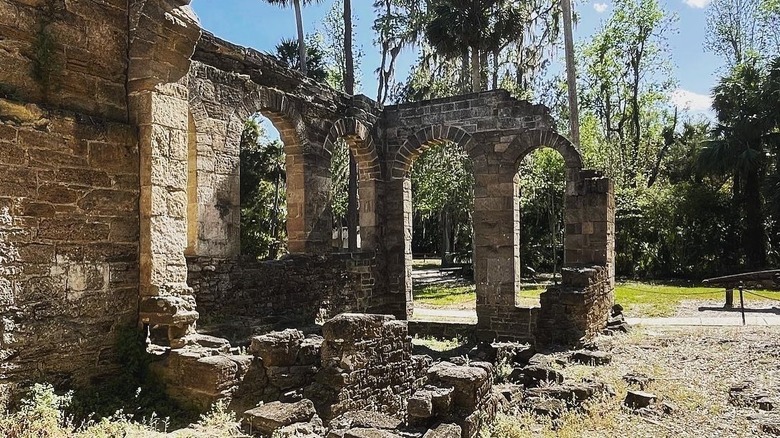 ruins of old sugar mill in New Smyrna Beach, FL