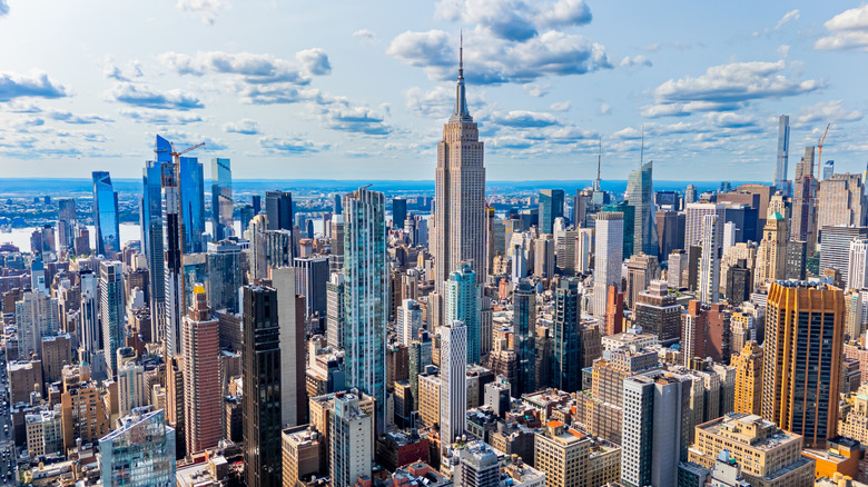 Aerial view of the New York City skyline