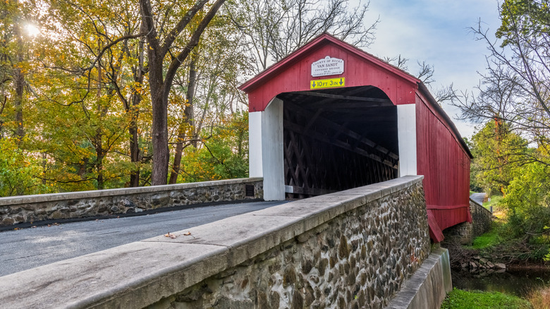 Van Sandt covered bridge near New Hope, Pennsylvania