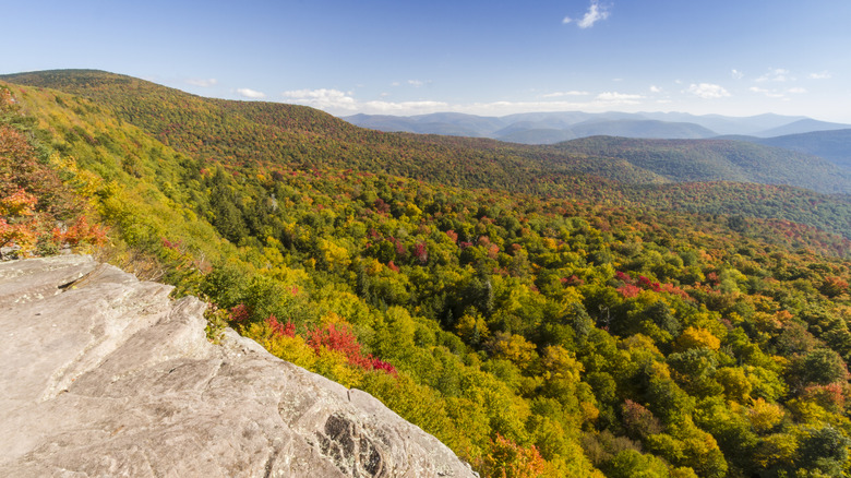 Panther Mountain and Woodland Valley seen from Giant Ledge in the Catskills Mountains of Upstate New York