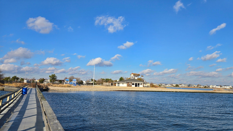 A view of the water from Amityville, New York