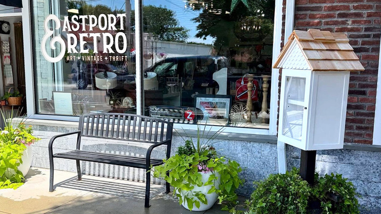 Exterior of Eastport Retro store in Eastport, New York
