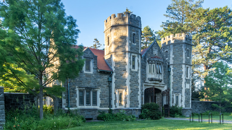 the Gothic architecture of Bard College in Annandale-on-Hudson, New York