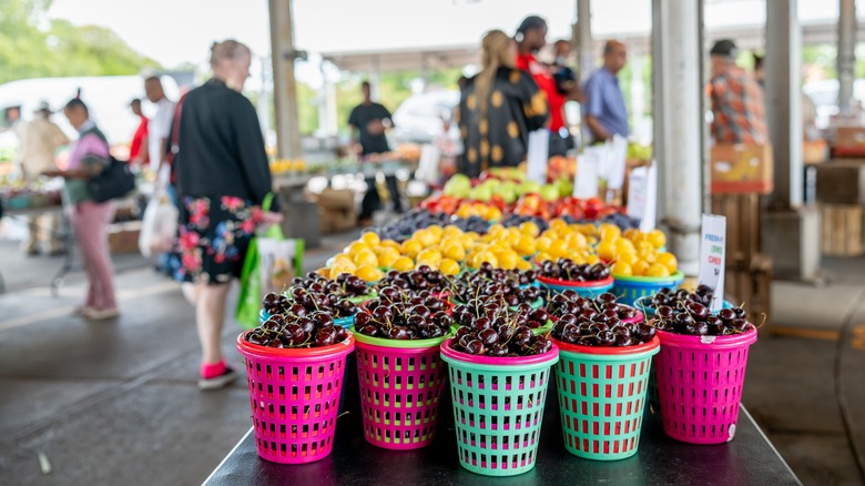 Food vendors at Rochester farmer market