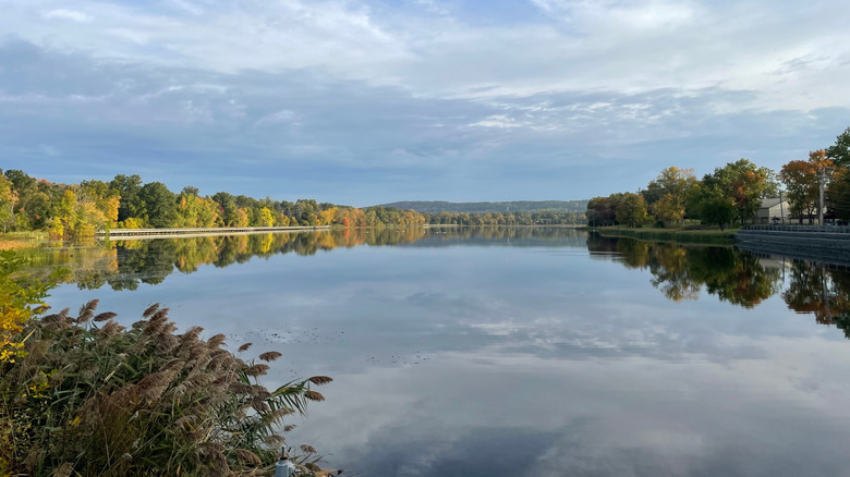 View over Congers Lake in Congers, New York