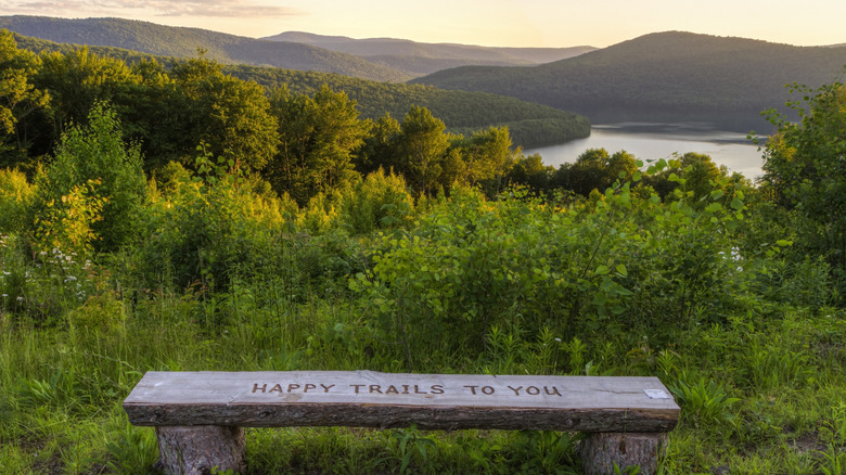 An overlook above the Pepacton Reservoir in Andes, New York