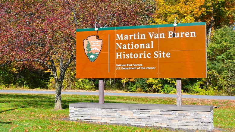 Martin Van Buren National Historic Site sign