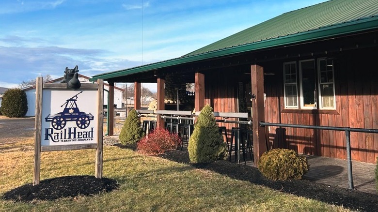 Exterior of the Railhead Brewing Company in Hornell, New York.