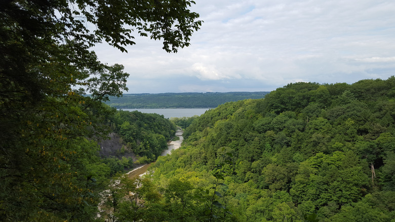Cayuga Lake under cloudy skies in New York's Finger Lakes