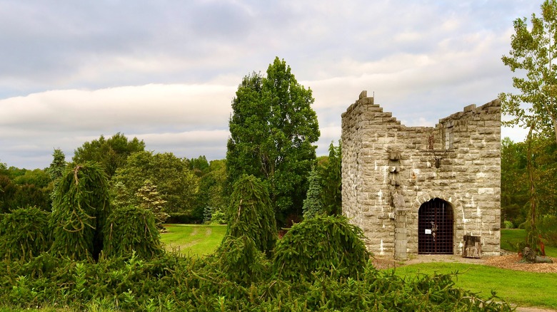 A stone structure at Sycamore Hill Gardens in Marcellus, New York