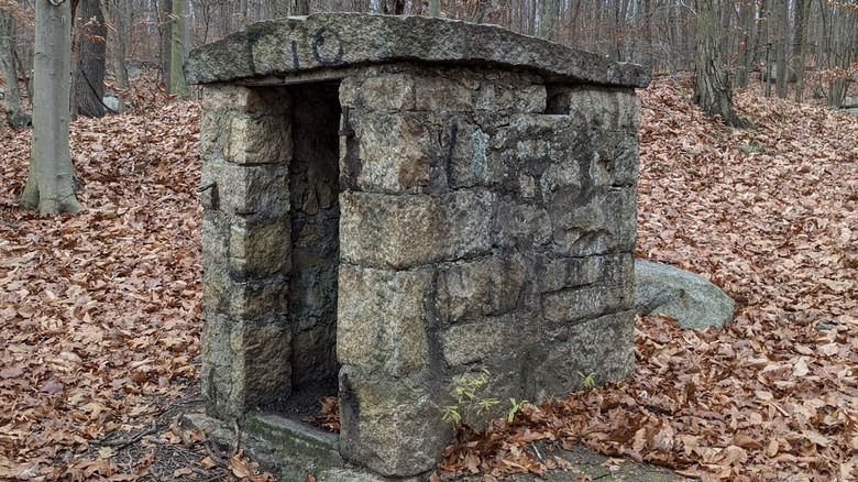 Explosive magazine ruin at the Sylvan Glen Park Preserve in New York