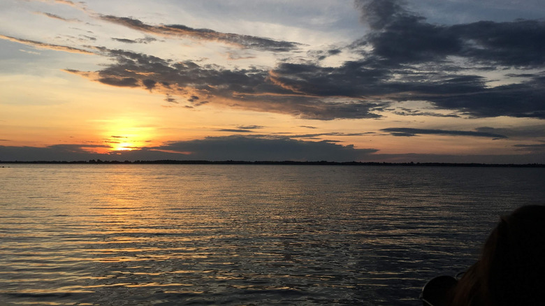 Sunset over Chaumont Bay in the Golden Crescent of the Thousand Islands region of New York
