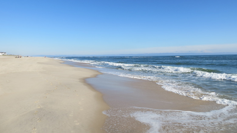 waves on the beach at Cooper's Beach in Southampton New York
