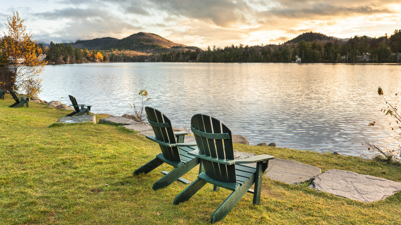 View of Lake Placid in the Adirondacks