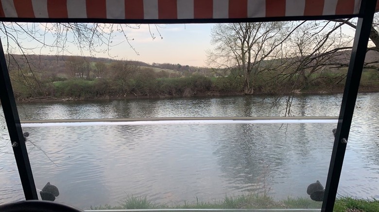 A view of a river from a campsite in Bainbridge, New York