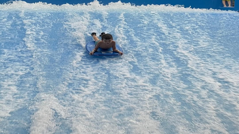 A boy at The Kartrite Resort & Indoor Waterpark, Monticello, NY