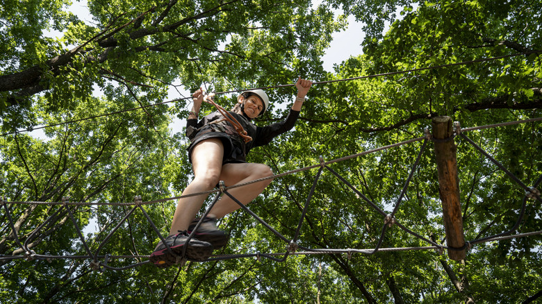 Rope courses in the trees