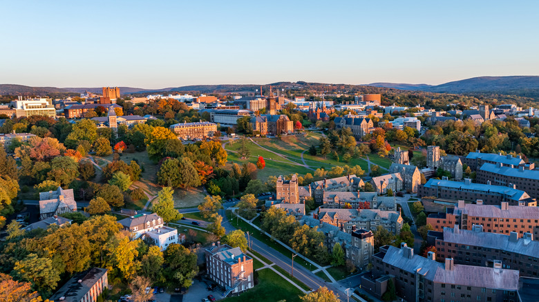 Downtown Ithaca, New York, and Cornell University