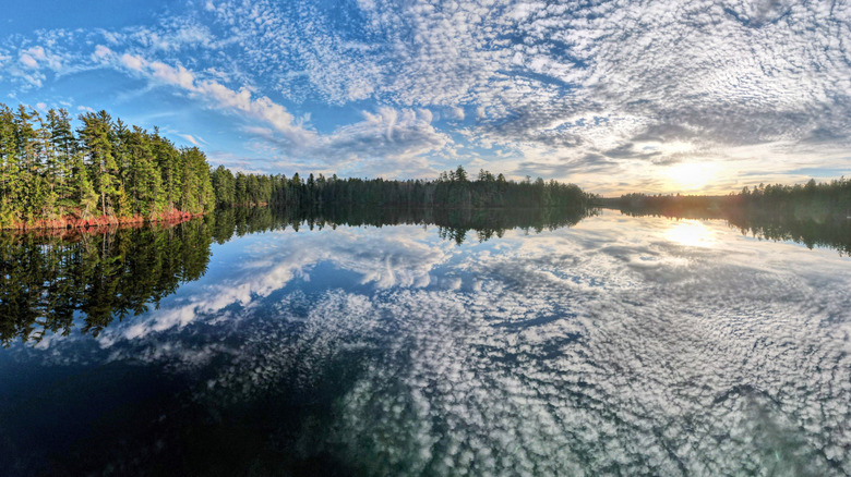 Clouds over lake at Lowville, New York