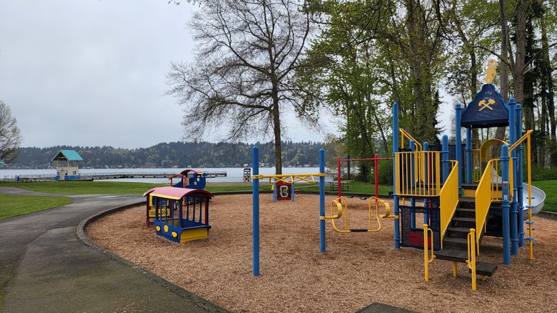 The playground at Newcastle Beach Park in Bellevue