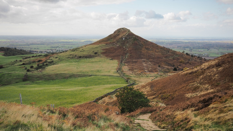 Walking path leading to Roseberry Topping hillock