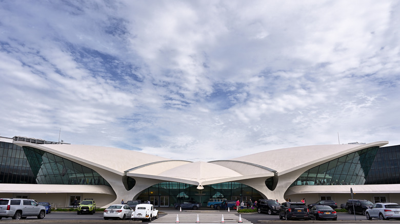 External view of the TWA Hotel at John F. Kennedy International Airport